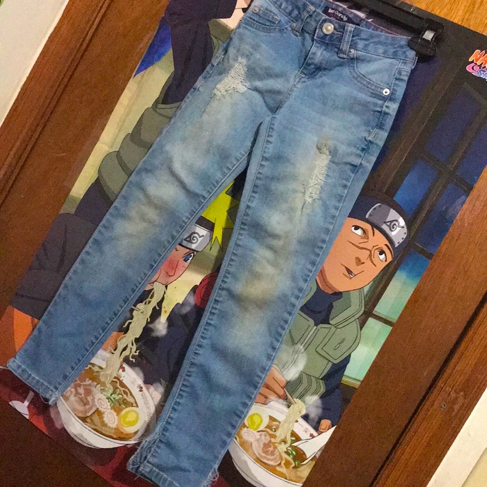 Light Blue Denim Jeans + Slight Rips
